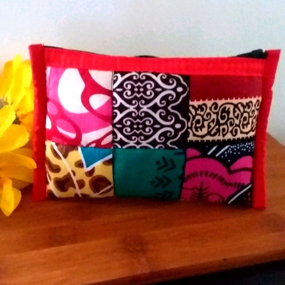 1PC Beautiful African Kitenge Cloth Coin Purse - Picture 4 of 5